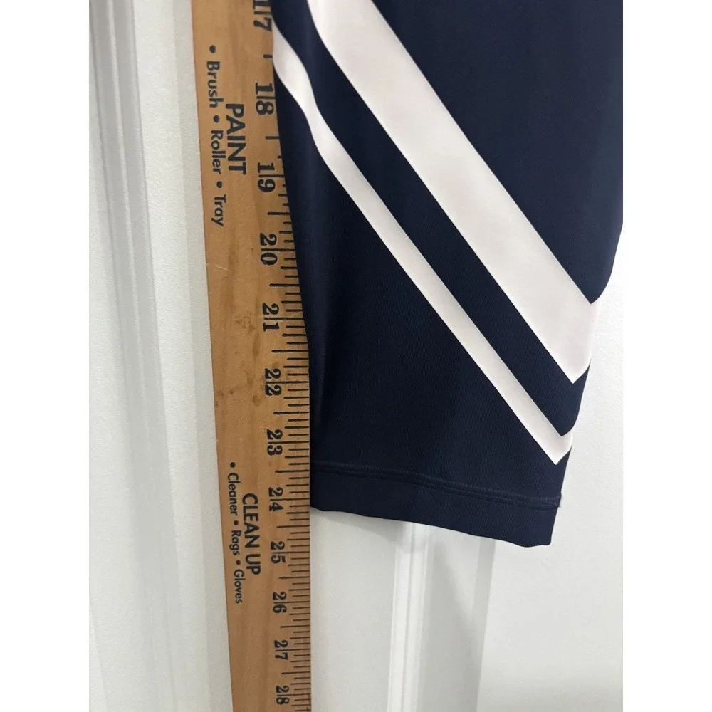 Tory Burch Navy Track Joggers with White Stripe Detail